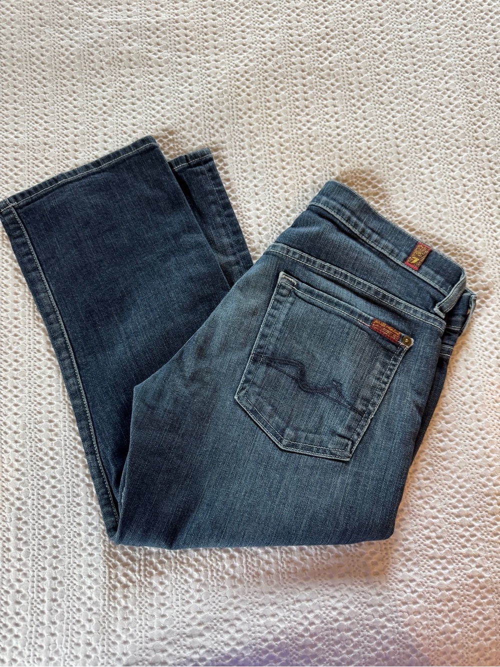 7 For All Mankind Cropped Jeans Josefina Capri skinny boyfriend size 24